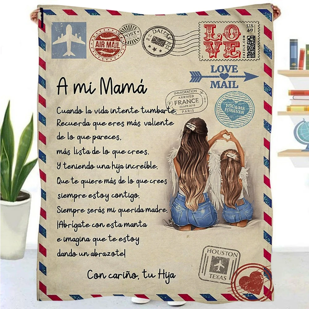Mantas A mi Mamá-Fleece Blanket Letter To My Mom Express Love