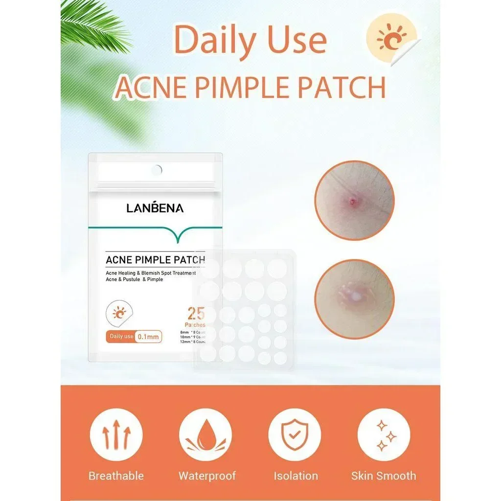 LANBENA Patch per brufoli per l'acne 25 pezzi Uso quotidiano Adesivi invisibili per l'acne Trattamento delle imperfezioni Trucco correttore per l'acne - immagine 6