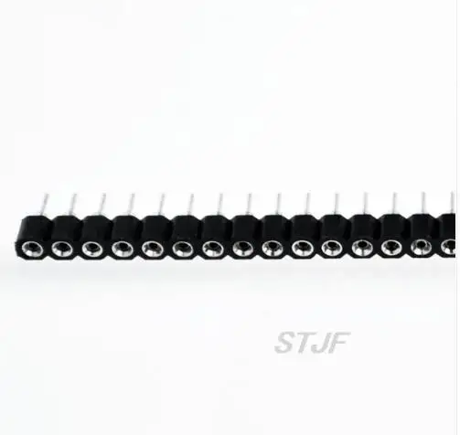 10 stücke 40 Pin einreihig weiblich männlich Pin Header Stecker Gold 40 Pin einreihig rundes Loch rechtwinklig Stecker Streifen – Detail 4
