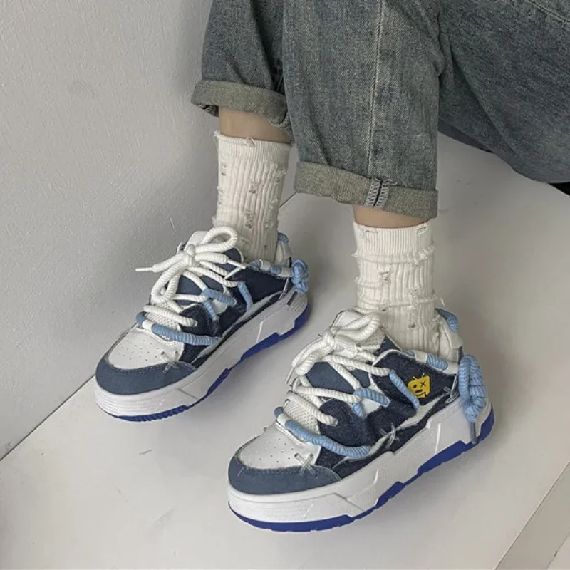 Women Sneakers 2024 New Designer Wide Sole Couples Unisex Sneakers Hot Platform Sneakers Women Vulcanize Shoes Zapatos De Mujer