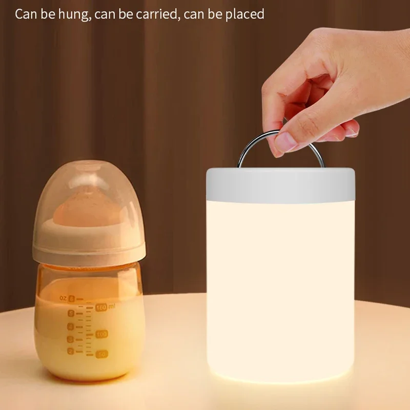 

Dormitory Bedhead Table Light Touch 7 Color Ambient Light Gift Camping SOS Portable Rechargeable Colorful Night Light