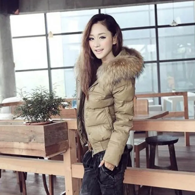 2023 New Women Down Jacket Winter Coat Short Parkas Thick Slim Fit Outwear Hooded Fur Collar Given To Philandering Overcoat