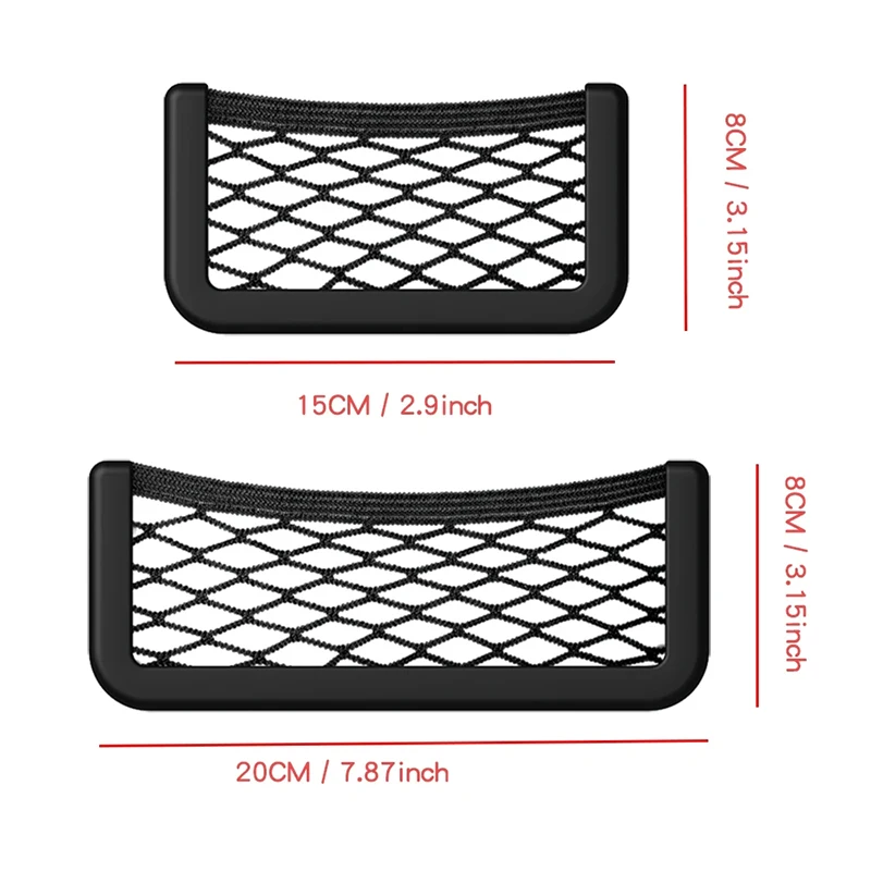 Universal Car Storage Net Phone Holder Pocket Organizer Bag Car Mesh Net Holder Pocket For All Car Auto Racing Accessories images - 6