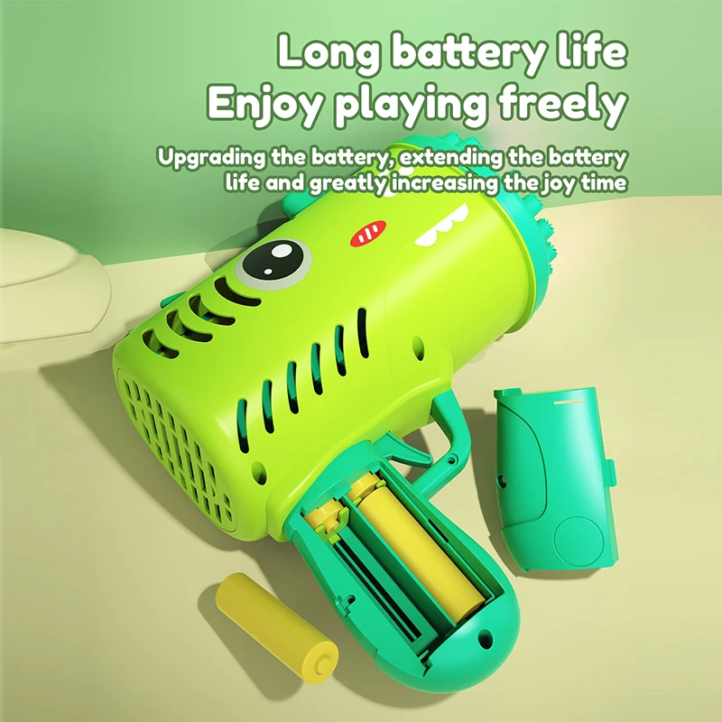 Electric Dinosaur Bubble Machine For Kids Handheld Bubble Toy_voghion.com