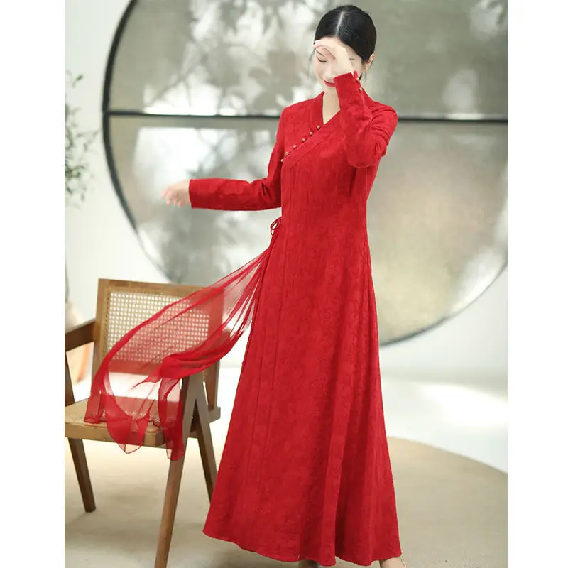 Vietna ao Dai осеннее платье в