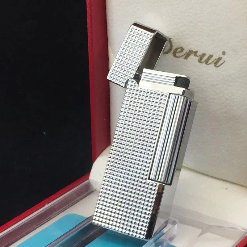 Business PING Bright Sound Gas Lighter Compact Jet Butane Cool Metal Cigar Lighter Grinding Wheel Pipe Cigarette Accessories butane gas lighter