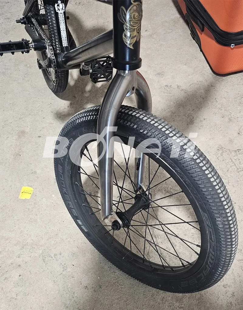 新品】チタン製 14インチ BMX フロントフォーク 新品チタン製 14インチ