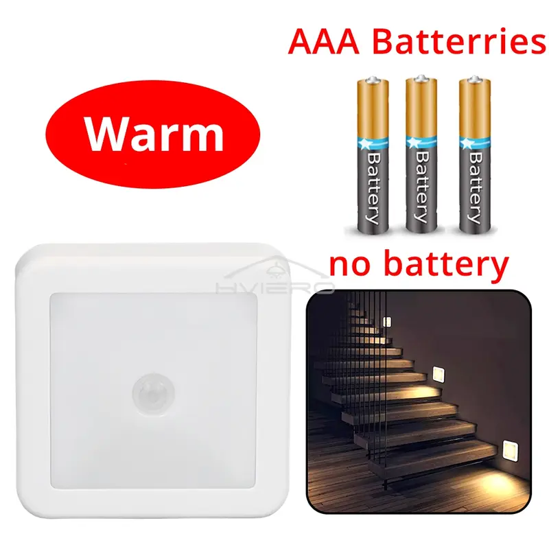 LED Night Light Smart Motion Sensor Battery USB Charging Operated Bedside Lamp Living Room Hallway Pathway Toilet Home Lighting - Image 7