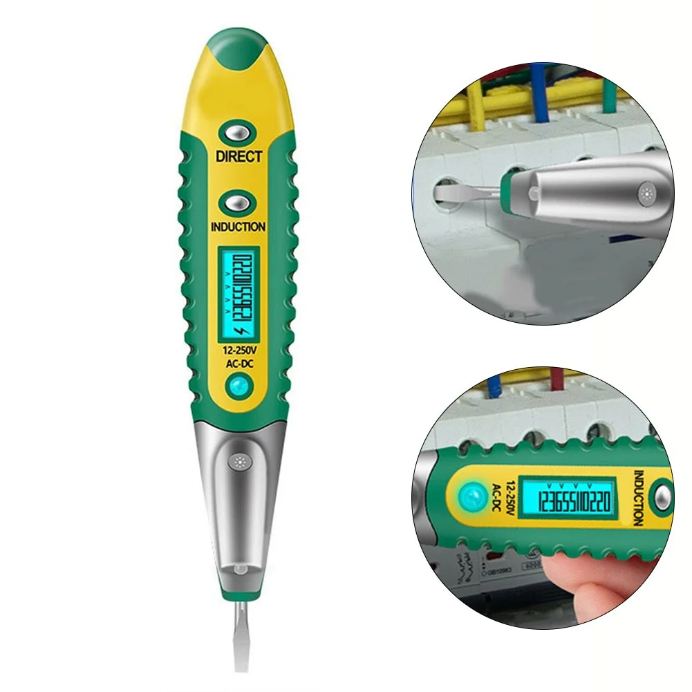 

Non-Contact Digital LCD Voltage Test Pen12-250V Sound And Light Alarm Tester Electrical Instruments 143*36*18.7mm