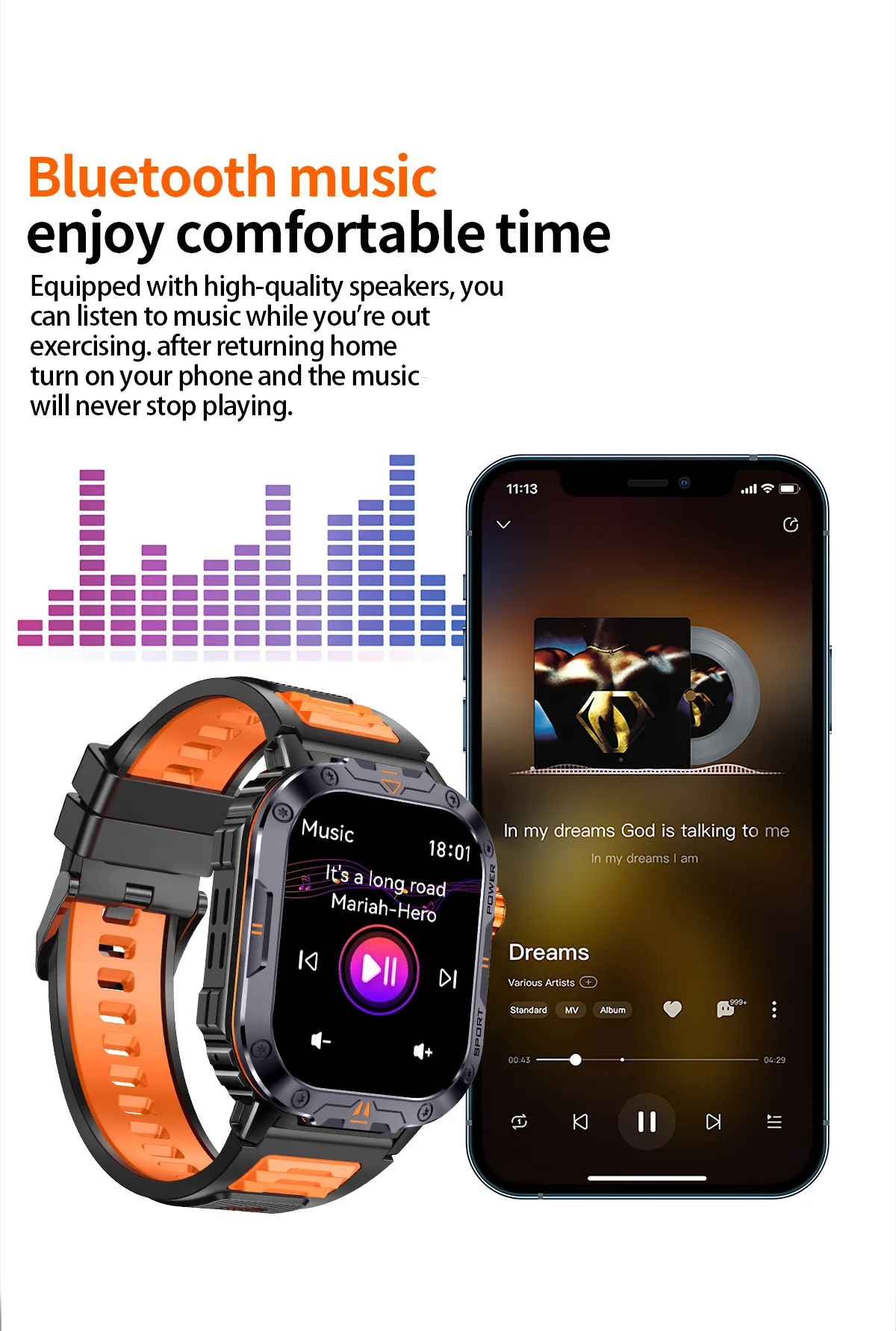 Montre connectée NX20 avec grand écran 2 pouces, lecture de musique locale, lampe torche, Bluetooth, appels IA et commande vocale, idéale pour les hommes et les activités de plein air._voghion.com