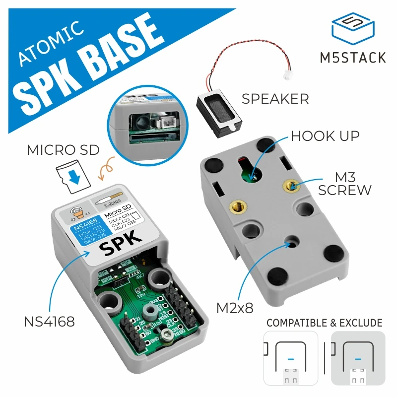 Oficial Atomic Speaker Base Ns4168 M5stack - Imagem 6