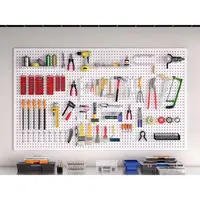 Peg Board Wall Design Organizer Storage Kit Peg Board  Mount Perforated Board Metal Accessories Tools Packaging Wall Decoration 2