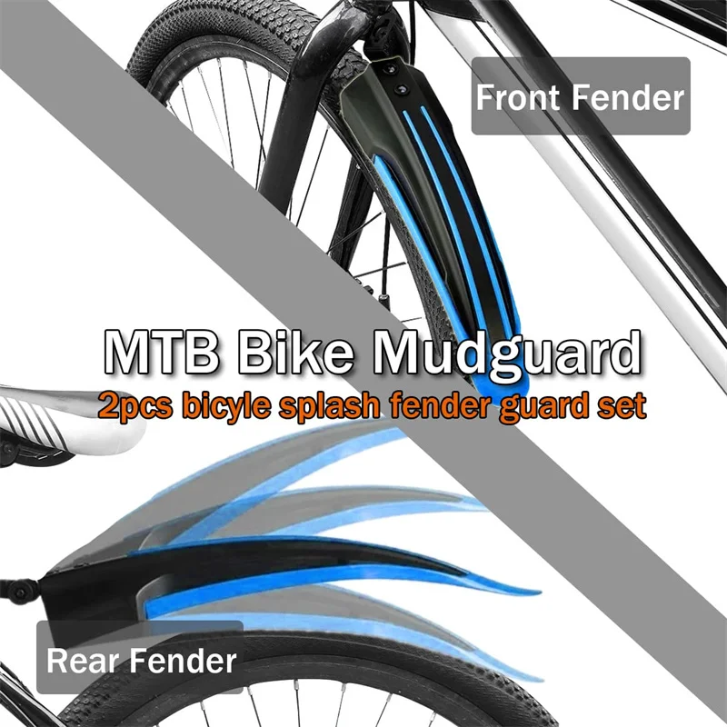 2pcs Bicycle Mudguard Mountain Road Bike Fenders Set For Front Rear