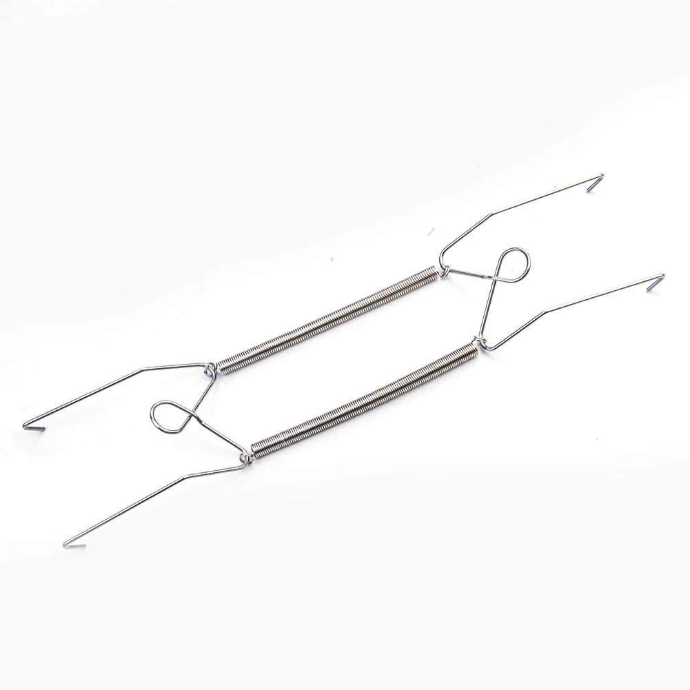 2PCS 8 Inch Plates Hanger Wall Display Holder W Type Dish Holder Stainless Steel Spring Invisible Hook Rack Home Decor Crafts plate hangers