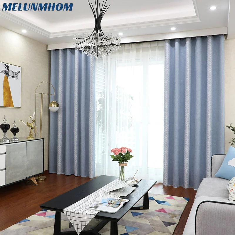 

Melunmhom Chinese Style Jacquard Thicker Velvet Blackout Curtains for Living Room Bedroom Curtain Home Decorate Window Drapes Pa