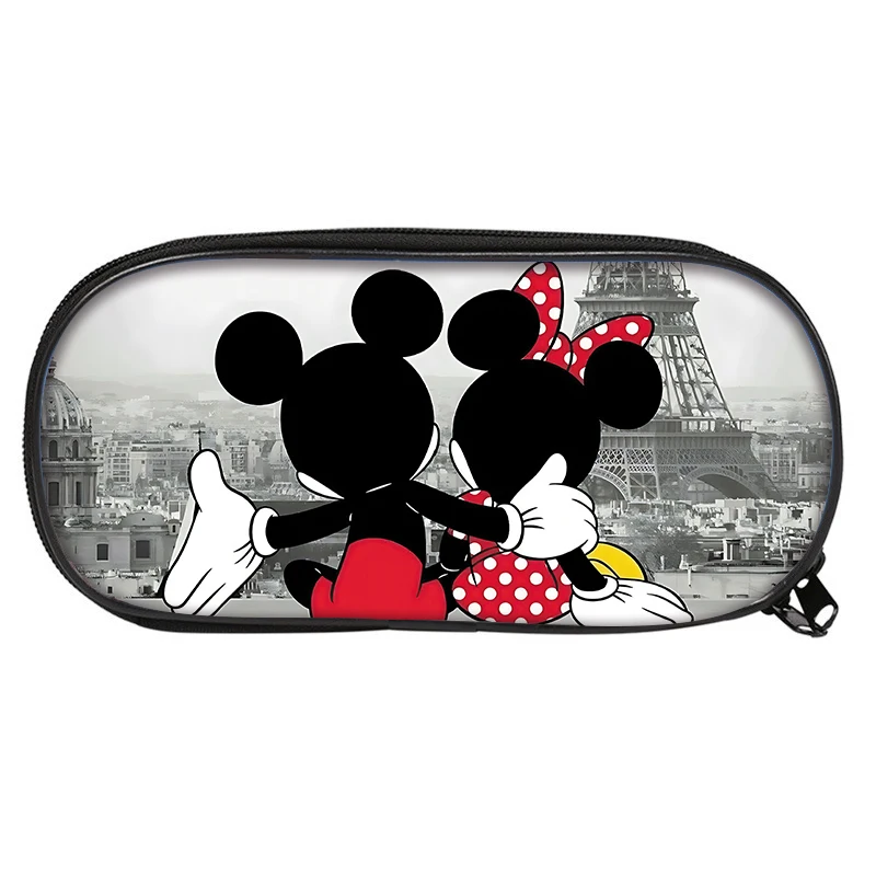 

Cartoon Mouse Mickeys Minnie Encil Case Stationery Box Peripheral Stationery Storage Bag Pen Pencil Multi-layer Large Capacity