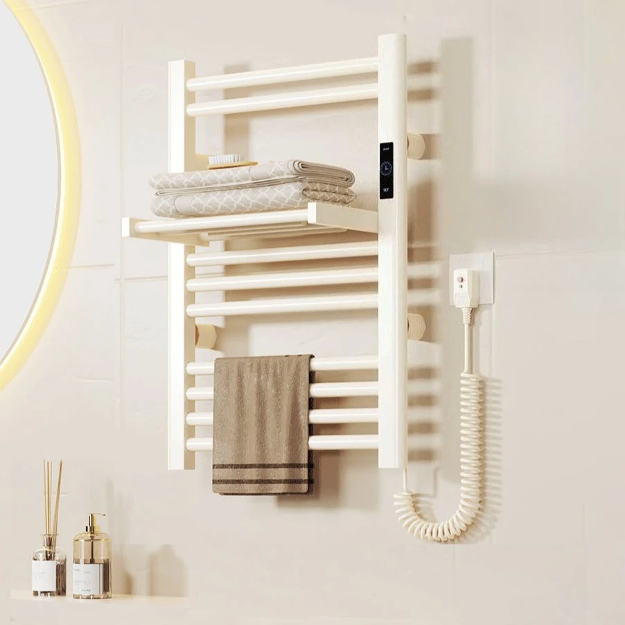 ราวแขวนผ้าเช็ดตัวอุ่นไฟฟ้าในห้องน้ำ แบบพับได้ กันน้ำ ทันสมัย อุปกรณ์เสริมในห้องน้ำ 1