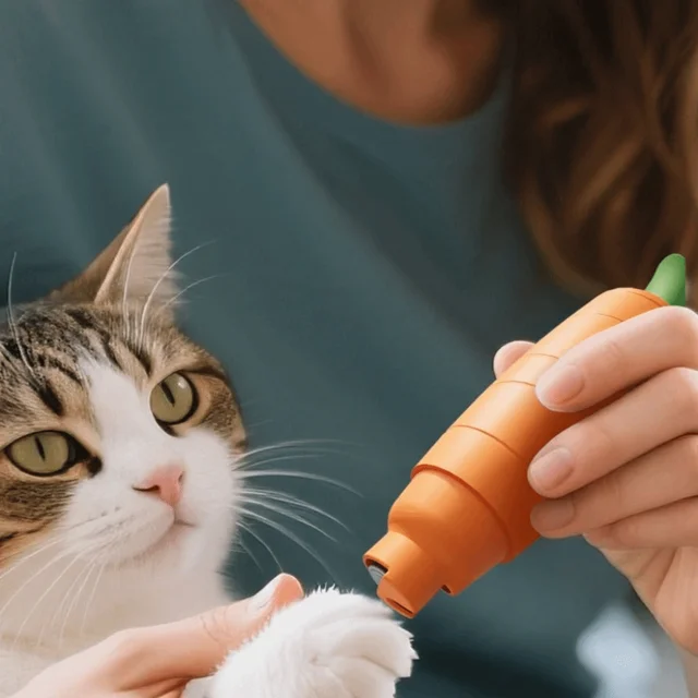 Pet Care Tool Electric Pet Nail File Two Speed Settings Quiet Operation Pet Nail Grinder Carrot Shape Pet Nail Repairer Grooming 2