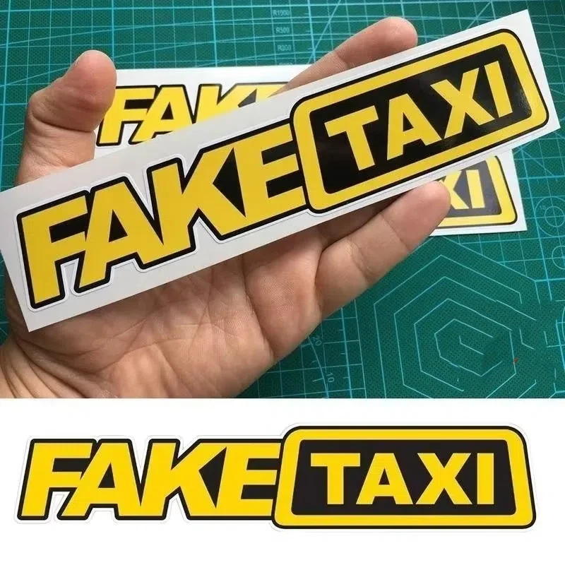 1Pcs Fake Taxi Sticker Funny Car Window Stickers Creative and Personalized Creative Patterns Car Glass Decoration Accessories