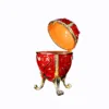 QIFU New Arrive Red Faberge Egg Trinket Box Gift 4
