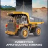 ZWN 16CH Remote Control  With LED Lights Music Professional RC Model Excavator Alloy Simulation Construction Vehicle Toys Gifts 4