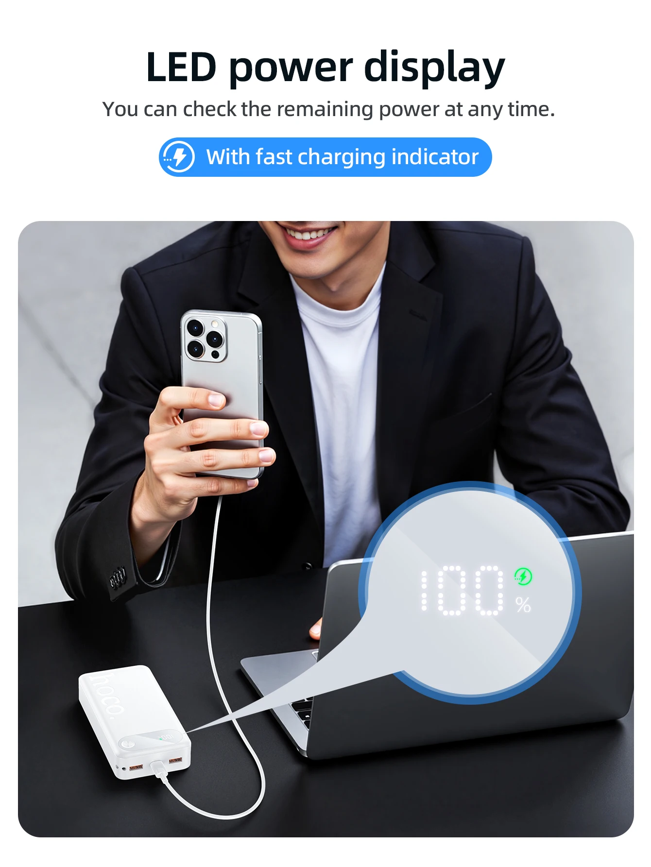 HOCO J154A 20000mAh 22.5W Fast Charging Power Bank