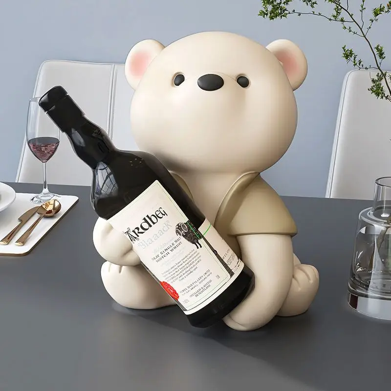 

Bear wine rack, animal home decoration, light luxury, living room, dining cabinet, wine cabinet decoration, sculpture gift