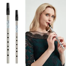 

1PC Brass Irish Whistle Flute C/D Key Ireland Flute Tin Pennywhistle Metal 6 Hole Dizi Feadan High Quality Musical Instrument