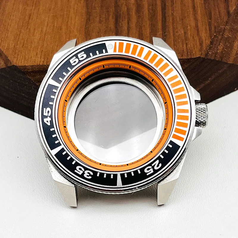 Argento Seiko King Samurai Case Nh35 Cassa Dell'Orologio Per Nh34 Nh35 7 S26 Movimento Automatico Custodia In Cristallo Zaffiro Posteriore Trasparente