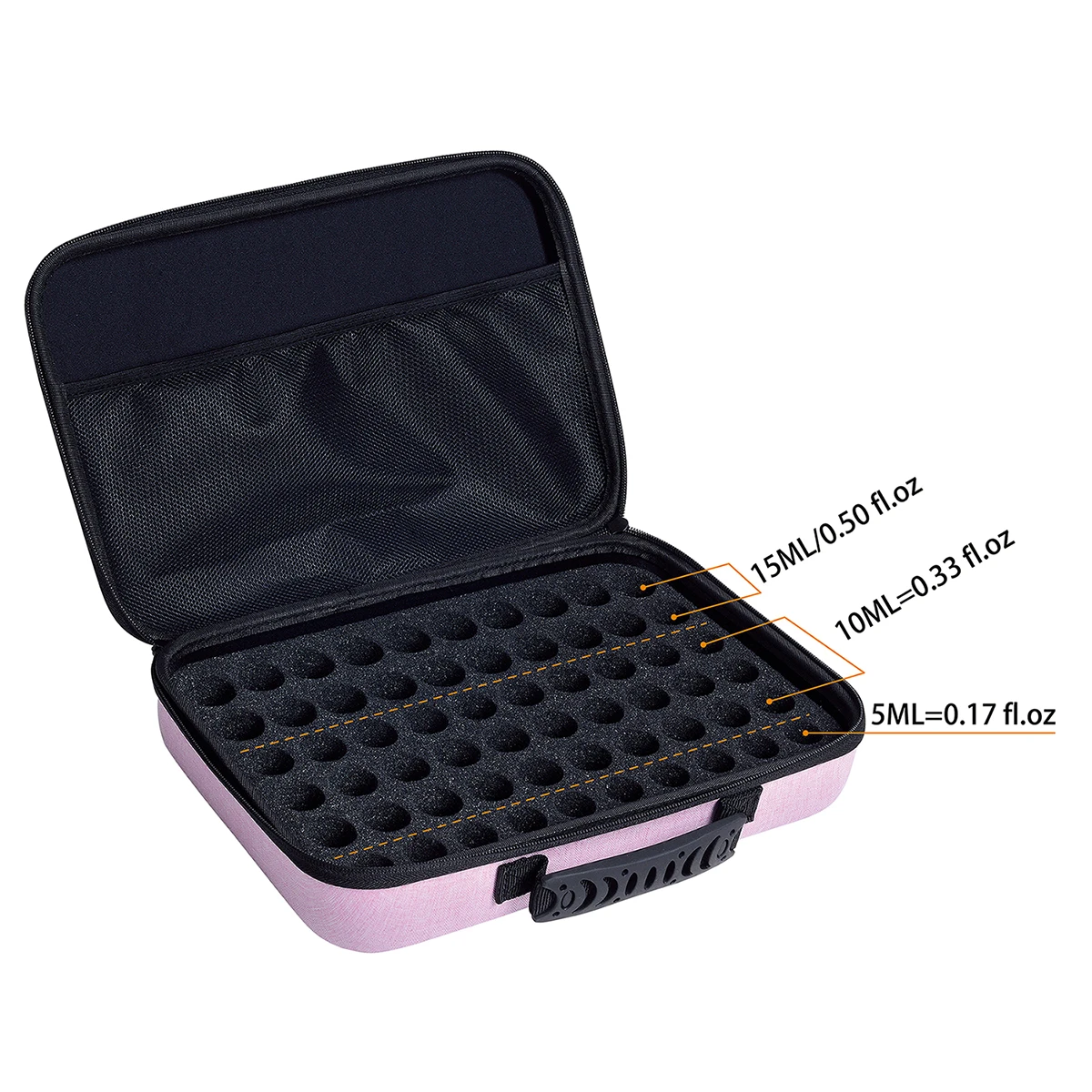 60 Slots Essential Oil Storage Case, Essential Oils Carrying Case With Detachable Sponge Holds 20 bottles 15 ml (0.5 fl.oz) 30 b 5