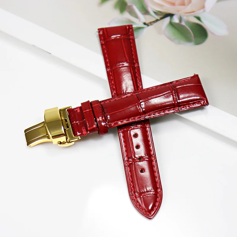 Genuine Cowhide Leather Watch Strap - Premium Universal Watchband for Women, Multiple Colors