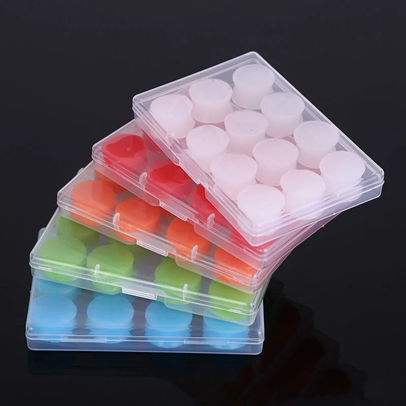 

12pcs Earplugs Protective Ear Plugs Silicone Soft Waterproof Anti-noise Earbud Protector Swimming Showering Water Sports