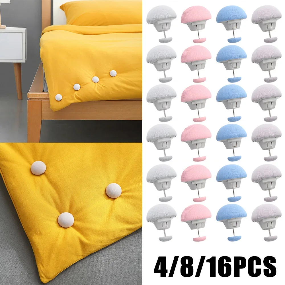 Bed Sheet Clips Anti-Slip Blanket Buckles Duvet Cover Fastener Clip One Key To Unlock Quilt Holder Fixator Grippers 4-16 Pcs
