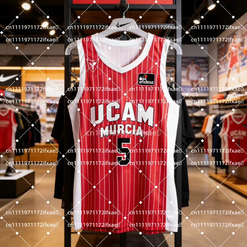 2026 새로운 핫 스페인 농구 UCAM 무르시아 농구 게임 저지 팬 스페셜 농구 퀵 드라이 스포츠 조끼 가족 키즈 티셔츠