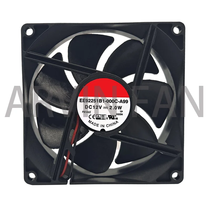 

EE92251B1-000C-A99 DC 12V 4.7W 92x92x25mm 2-Wire Server Cooling Fan