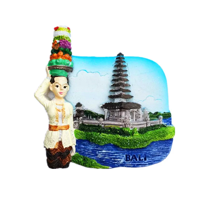 Asia Indonesia Bali Tourist Souvenir Fridge Magnets Decoration Articles Handicraft Magnetic Refrigerator Collection Gift