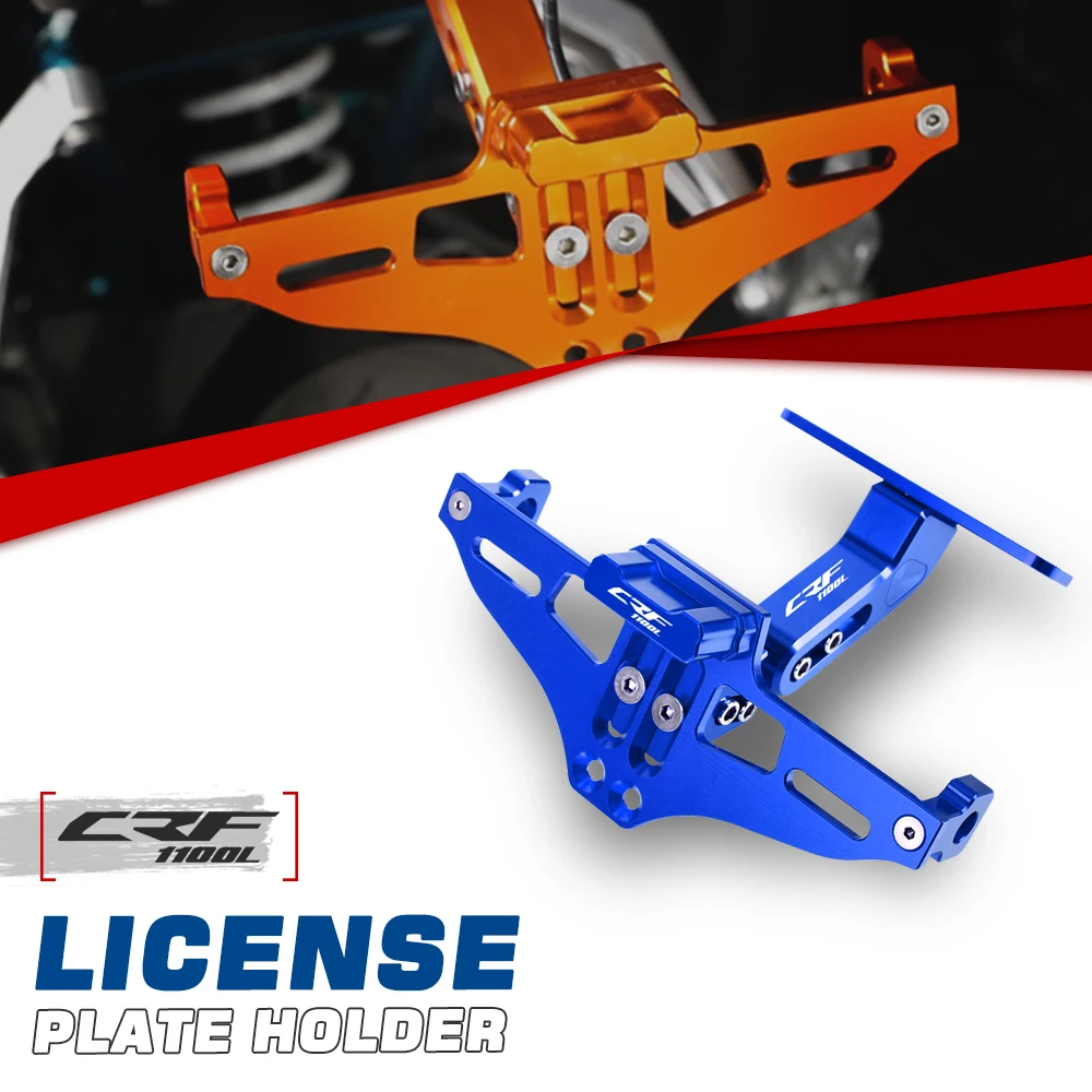 

For Honda CRF1100L CRF 1100 L CNC Aluminum Adjustable Moto Accessories Turn Signal Light Bracket License Plate Holder Frame