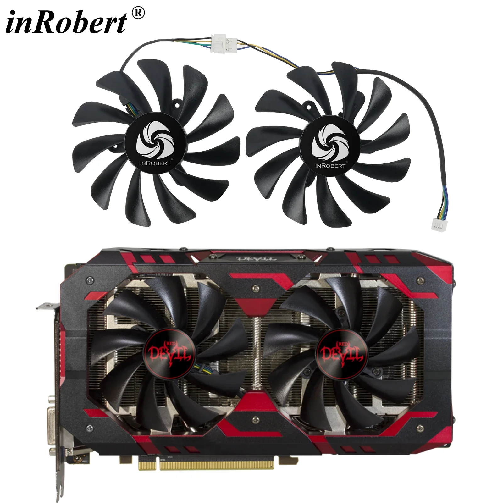 Video Card Fan for PowerColor Red Devil Radeon RX 580 590 New 95MM GAA8S2U 12V 0.45A 4Pin RX580 RX590 Cooling Graphics Fan