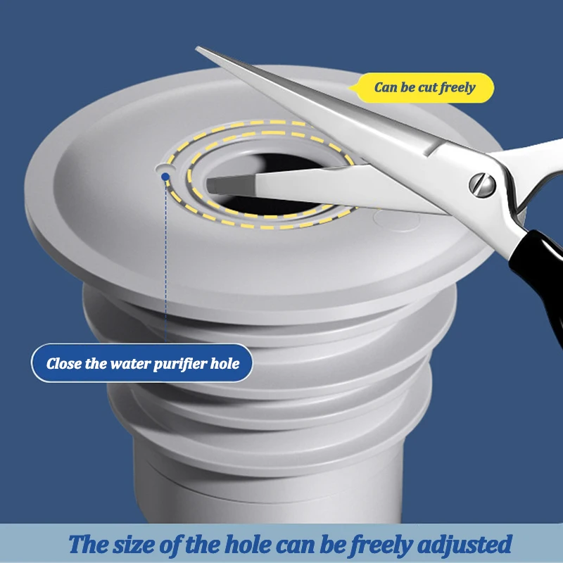 Sewer Seal Ring Silicone Bathroom Kitchen Sink Sewer Pipe Plug Washing Machine Anti-odor Leakage Floor Drain Connector Stopper