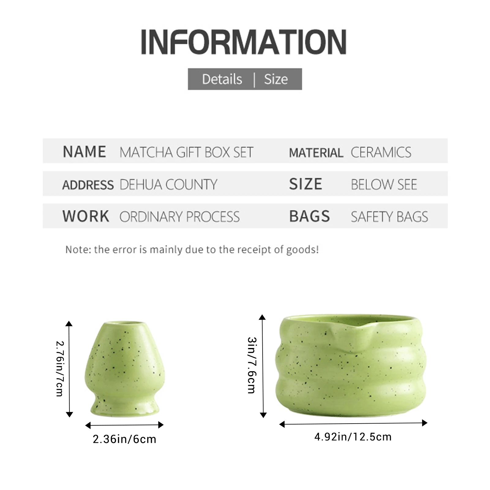2pcs/set Matcha Bowl Jar Tea Set Professional Matcha Tool Japanese Household Traditional Whisk Holder for Birthday Gifts