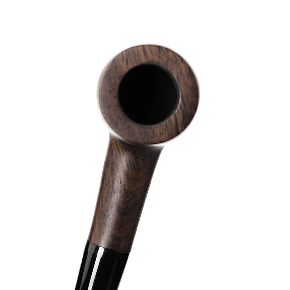 Straight handle billiard tobacco pipe acrylic long stem 9mm pipe channel sandalwood solid wood pipe length 145mm father gift tobacco pipe smoking pipe