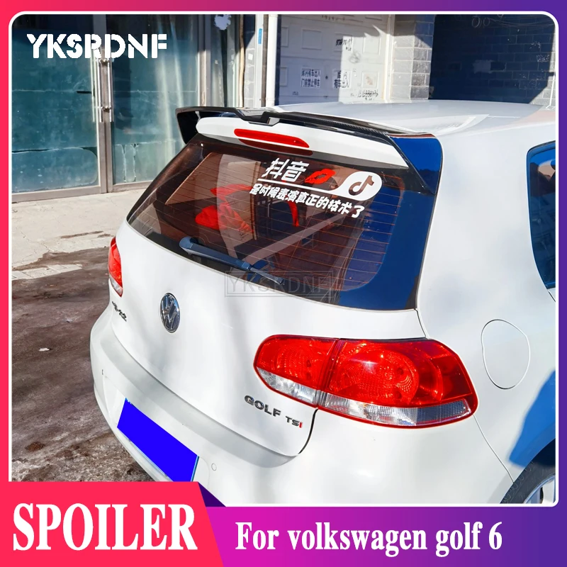 

YKSRDNF For Volkswagen VW Golf 6 MK6 TDI Spoiler 2010 2011 2012 2013 rear window roof spoiler VW Golf Rear Spoiler