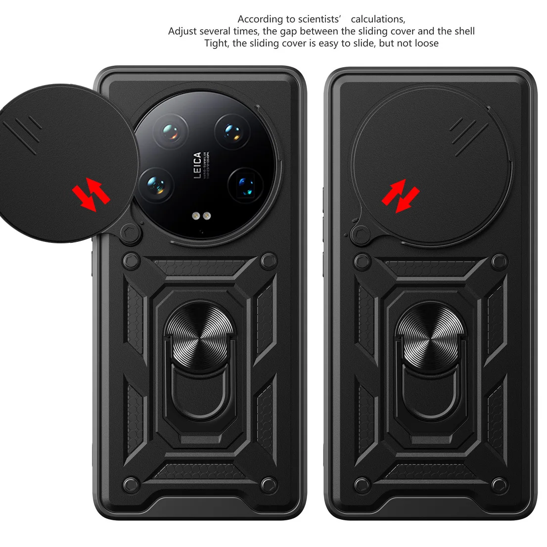 Enhanced Armor Hybrid Ring Back Cover with Camera Protection