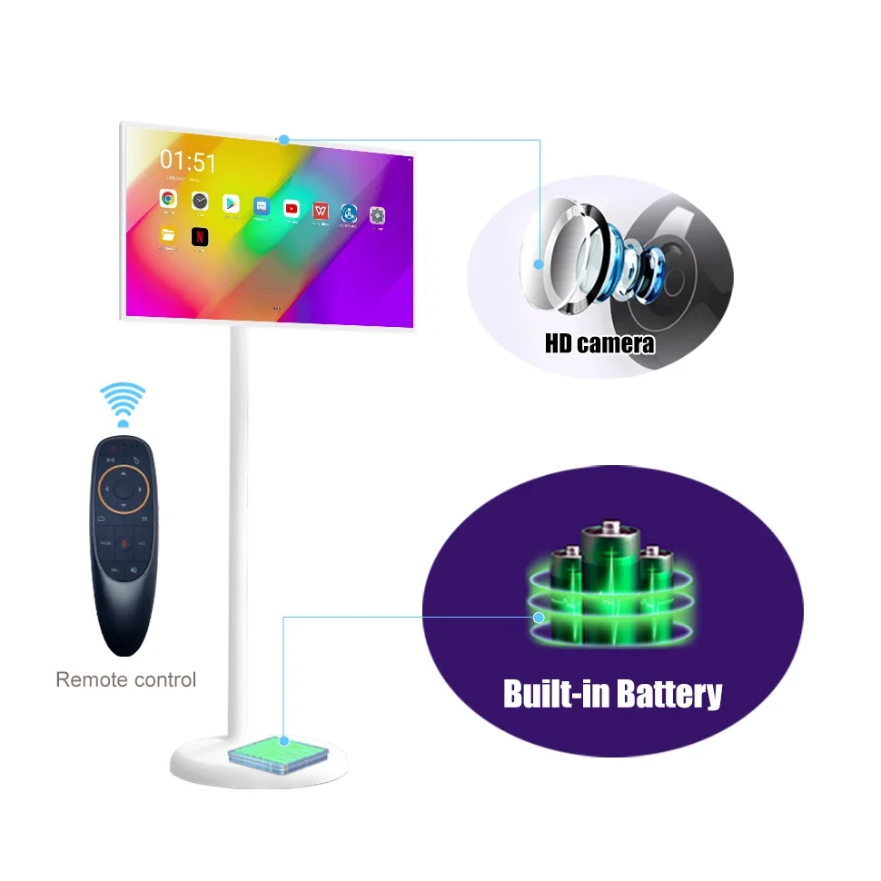 21.5 27 32 inch portable smart tv portable For Home Business Gaming android tv smart television touch screen monitor