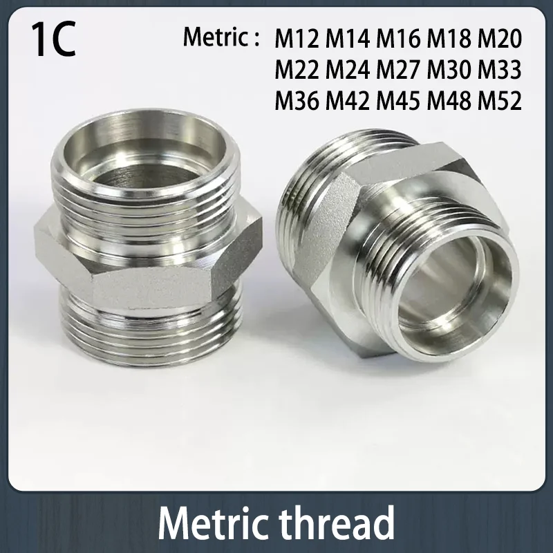Hydraulic Fittings Metric Double H Head Reducing Ferrule Hydraulic Pipe Joint Male Thread With