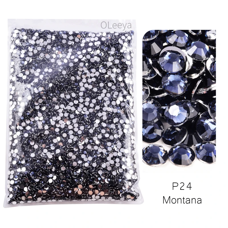 Oleeya Wholesale Flatback Silver Resin Rhinestones - Large Pack Glitter Crystals