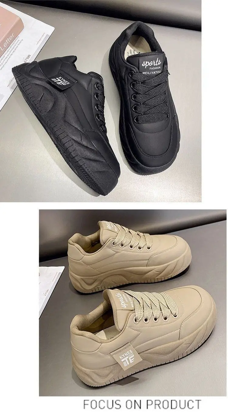 المرأة سميكة القاع صوف مبطن عارضة القطن الخبز أحذية شتاء دافئ أنيق الكورية نمط حذاء مسطح جولة تو قطع منخفضة