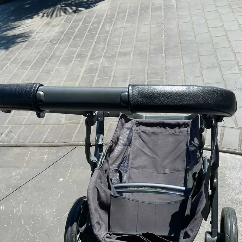 Baby Kinderwagen Zubehör Stoßfänger Bar Anti-Scratch PU Leder Armlehne Griff  Querlatte Kompatibel Mit Cybex Libelle