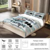 3pcs Happy Camper Pattern Printed Bedding Set, Suitable For Teenagers And Adult's Bedroom, Camping, 1*Duvet Cover+2*Pillowcase 4
