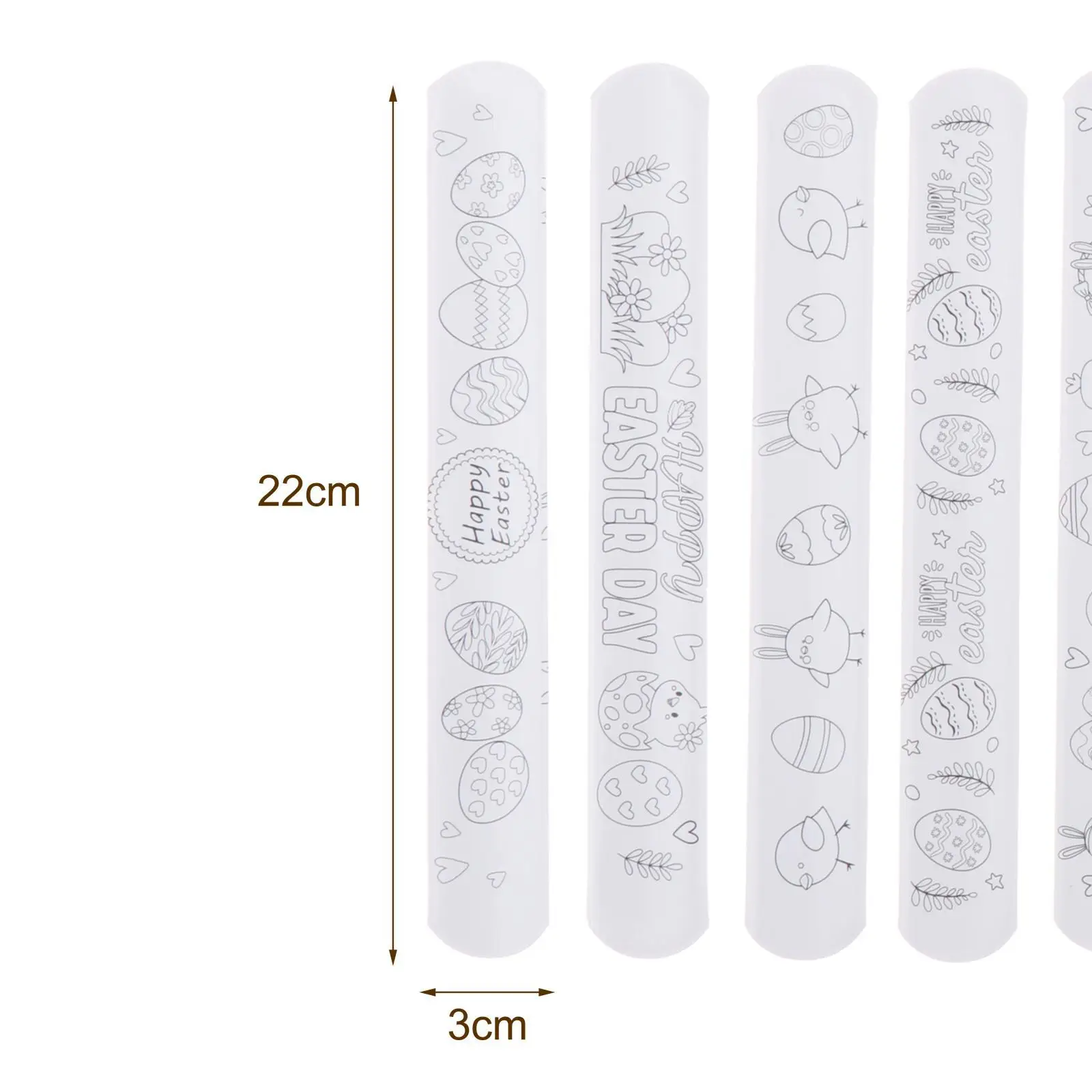 12x Slap Bracelets Easter Basket Stuffer Cartoon Slap Bands Snap Bands for School Party Christmas Valentine Boys and Girls